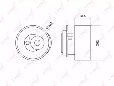PB-1046 LYNXauto Ролик натяжной ремня ГРМ