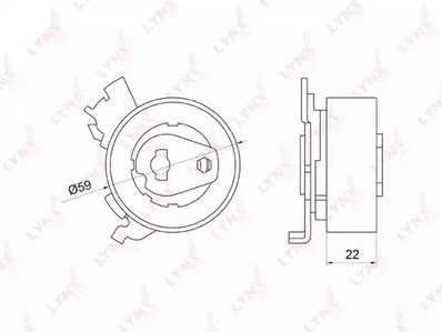 PB-1048 LYNXauto Натяжной ролик ремень грм