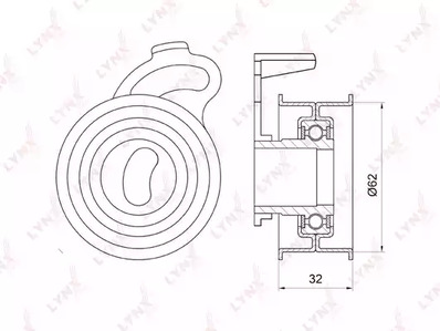 PB-1063 LYNXauto Ролик натяжной ремня ГРМ
