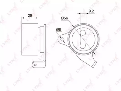 PB-1068 LYNXauto Ролик натяжной ремня ГРМ