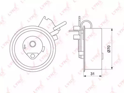PB-1187 LYNXauto Ролик натяжной ремня ГРМ