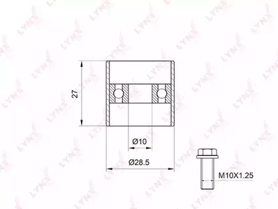 PB-3003 LYNXauto РОЛИК ПРОМЕЖУТОЧНЫЙ РЕМНЯ ГРМ