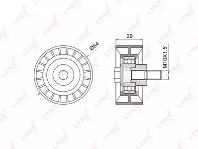 PB-3006 LYNXauto РОЛИК ПРОМЕЖУТОЧНЫЙ РЕМНЯ ГРМ