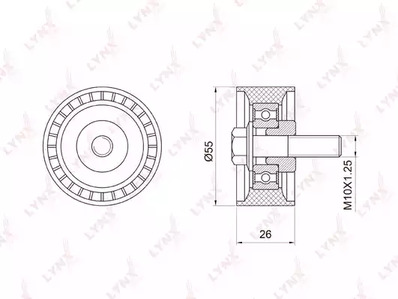 РОЛИК ПРОМЕЖУТОЧНЫЙ РЕМНЯ ГРМ LYNXauto PB-3012