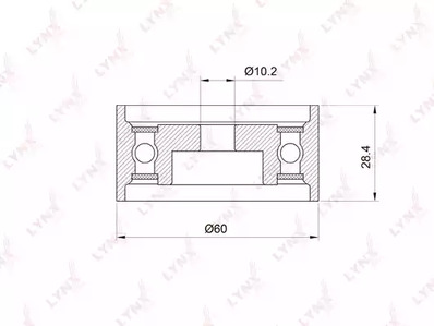 Ролик приводного ремня LYNXauto PB-3013