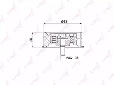 Ролик-натяжитель ремня ГРМ LYNXauto PB-3024
