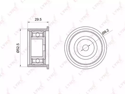 PB-3026 LYNXauto РОЛИК ПРОМЕЖУТОЧНЫЙ РЕМНЯ ГРМ