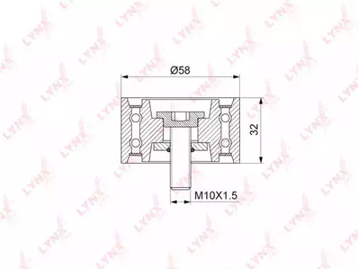 Направляющий ролик LYNXauto PB-3145