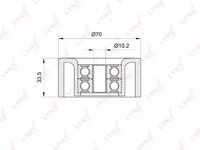 PB-5013 LYNXAUTO ролик натяжной