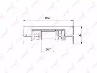 Ролик натяжителя LYNXAUTO PB-5022