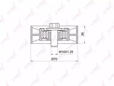 PB-5031 LYNXAUTO Ролик натяжителя