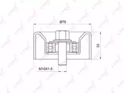 PB-5032 LYNXAUTO Ролик натяжителя