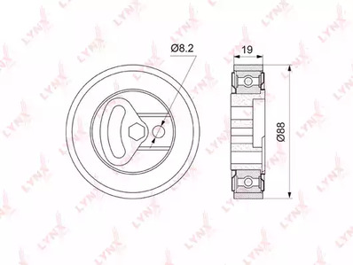 PB-5073 LYNXAUTO Ролик приводного ремня