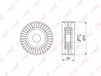 PB-5129 LYNXAUTO Ролик натяжителя