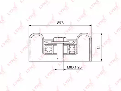 PB-5131 LYNXauto Ролик натяжителя