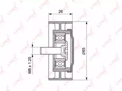 PB-5132 LYNXAUTO Ролик натяжителя