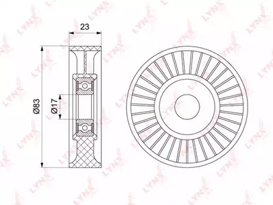 PB-5219 LYNXAUTO ролик натяжной