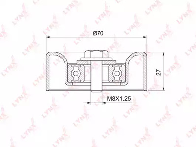 PB-5271 LYNXauto Ролик натяжителя