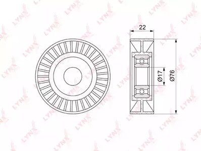 PB-5347 LYNXauto Ролик натяжителя