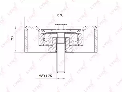 PB-7009 LYNXAUTO Ролик ремня приводного