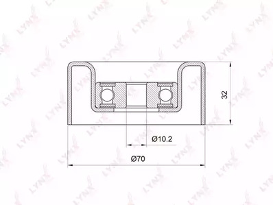 PB-7032 LYNXauto Направляющий ролик