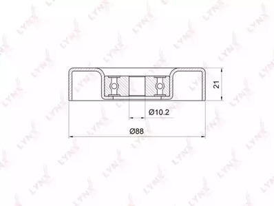 Ролик поликлинового ремня LYNXAUTO PB-7034