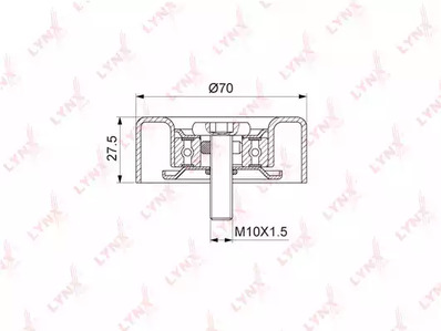 PB-7203 LYNXauto Ролик приводного ремня