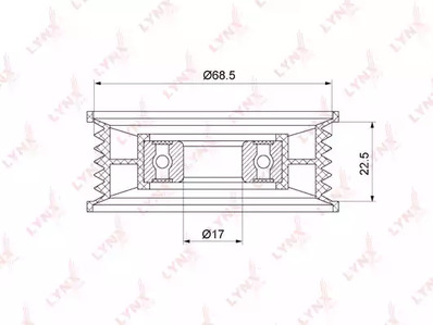 PB-7219 LYNXAUTO Ролик приводного ремня