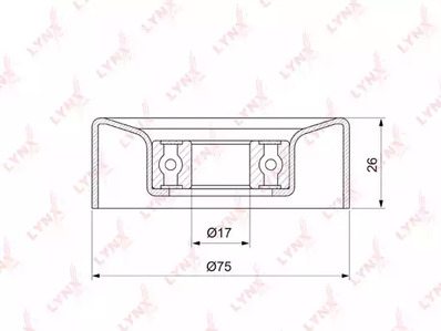 PB-7226 LYNXAUTO ролик обводной