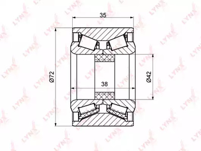 WB-1119 LYNXAUTO подшипник ступицы передний