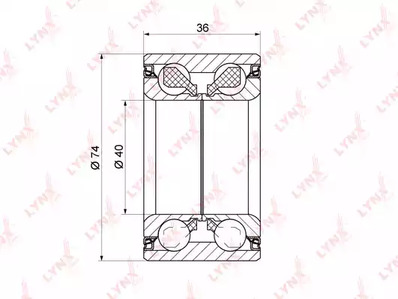 Подшипник ступичный LYNXAUTO WB-1126