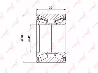 WB-1340 LYNXAUTO подшипник ступицы