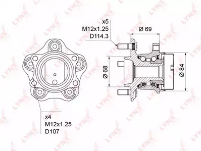 WH-1231 LYNXAUTO Ступица