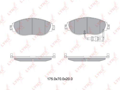 BD-8042 LYNXAUTO комплект колодок для дисковых тормозов