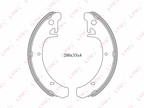 BS-4601 LYNXAUTO Тормозные колодки задние (барабанные)