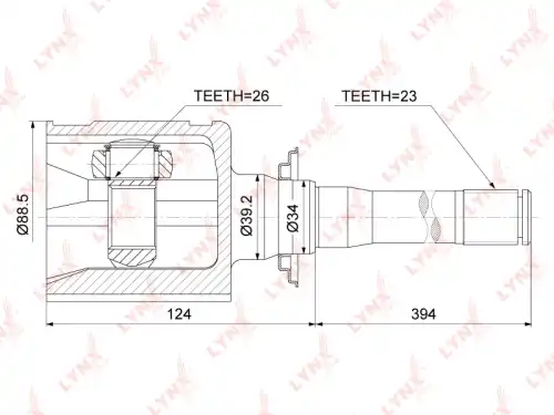 ШРУС внутренний правый с валом к-кт!\ Toyota Avalon 3.0i 95-05/Camry 3.0i/3.3i 9606