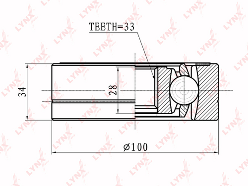 CI-8008 LYNXauto ШРУС внутренний к-кт