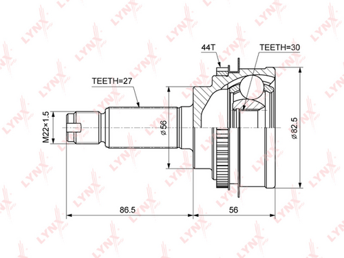 Шрус LYNXAUTO CO-3662A