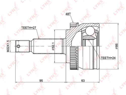Шрус LYNXAUTO CO-3769A