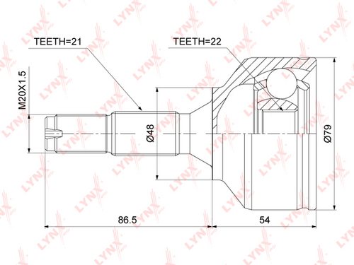 CO-3795 LYNXAUTO ШРУС