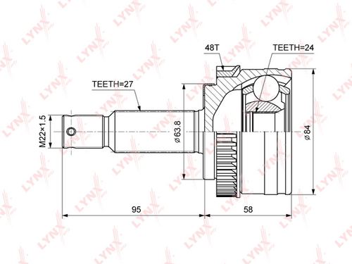 CO-3866A LYNXauto ШРУС