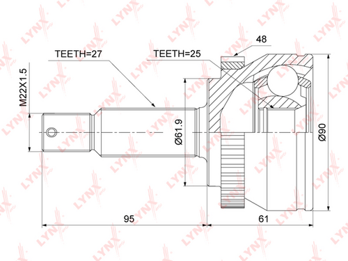 Шрус LYNXAUTO CO-3889A