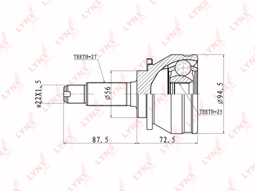 Шрус LYNXAUTO CO-7103