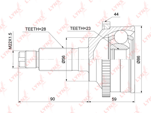 Шрус LYNXAUTO CO5128A