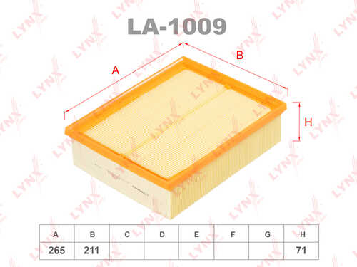 LA-1009 LYNXAUTO Воздушный фильтр
