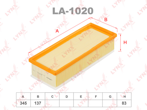 LA-1020 LYNXauto Воздушный фильтр