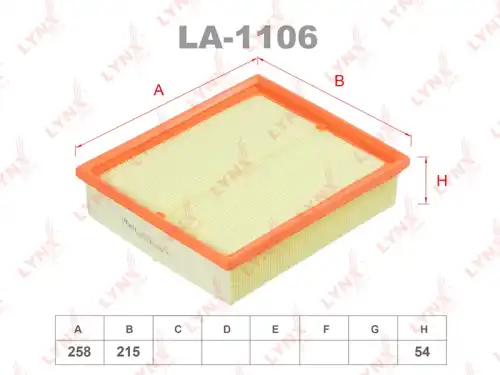 LA-1106 LYNXAUTO Воздушный фильтр