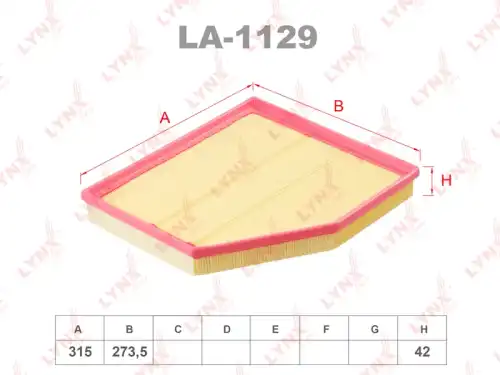 LA-1129 LYNXAUTO Воздушный фильтр