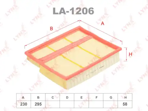 Воздушный фильтр LYNXAUTO LA-1206