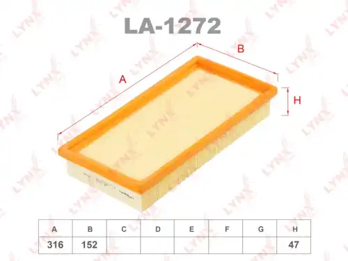 LA-1272 LYNXAUTO Воздушный фильтр